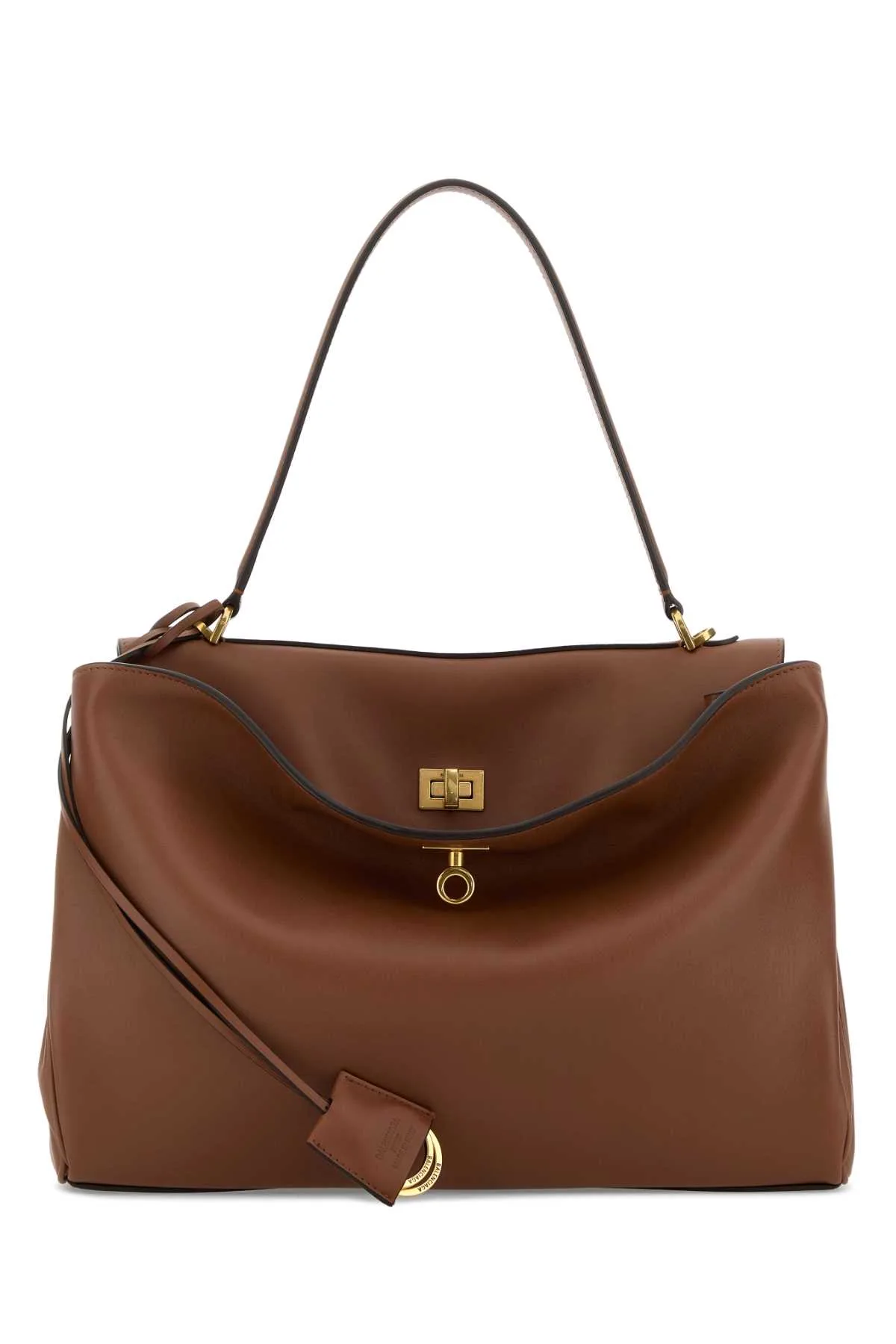 Caramel Leather Medium Rodeo Handbag by Balenciaga