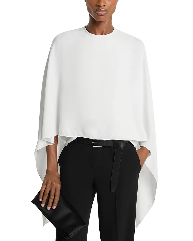Michael Kors Collection Viscose Georgette Cape Blouse