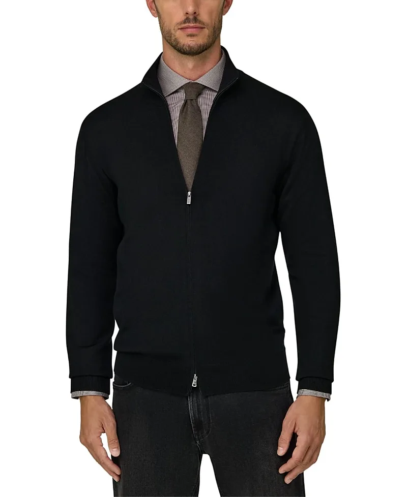 Extrafine Merino Wool Full-Zip Jumper by Boggi Milano