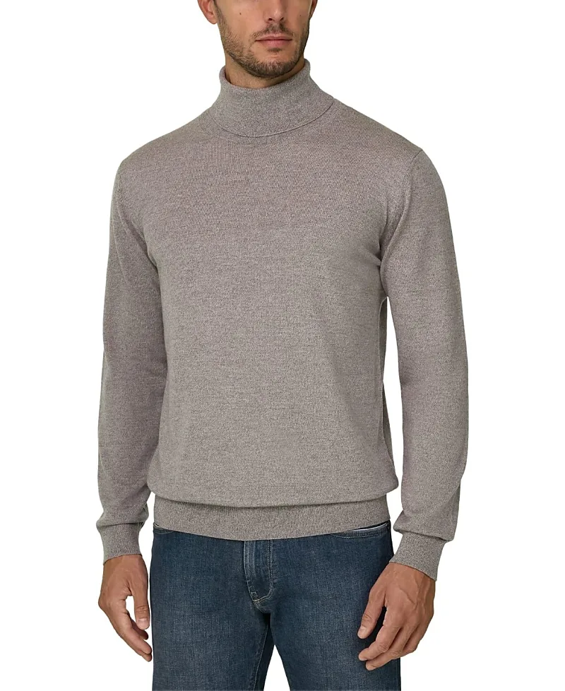 Merino Wool Cashwool Mouline Turtleneck Jumper by Boggi Milano