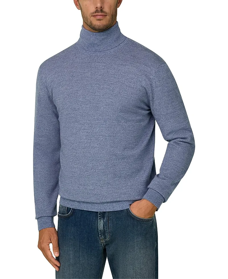 Merino Wool Cashwool Mouline Turtleneck Jumper