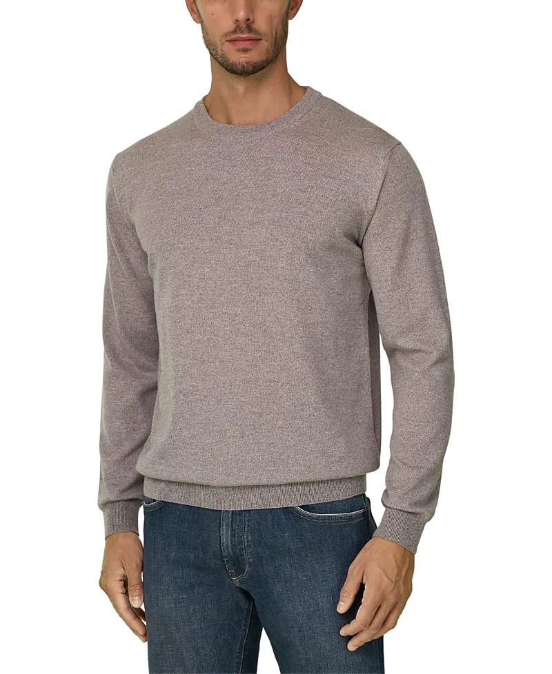 Merino Wool Cashwool Mouline Crew Neck Jumper