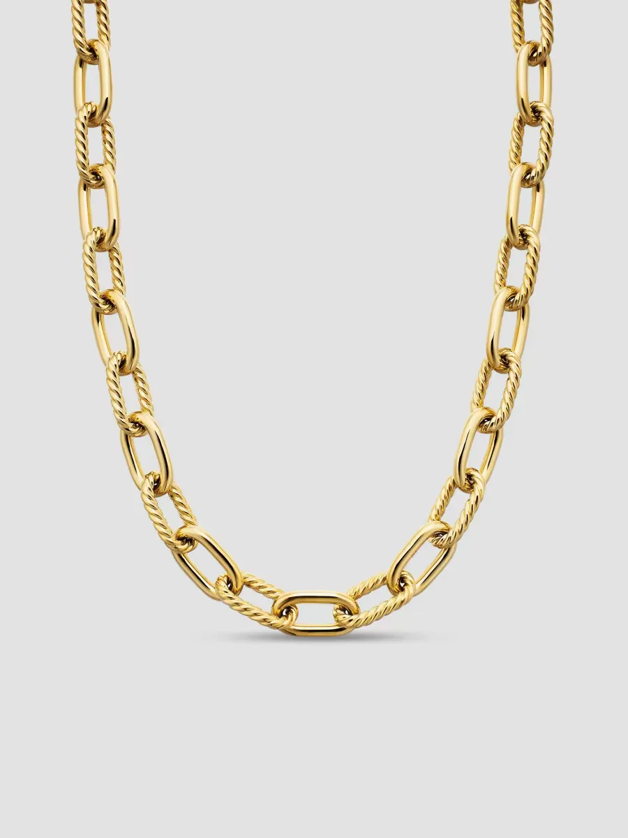 DY Madison Chain Necklace in 18K Yellow Gold, 11mm