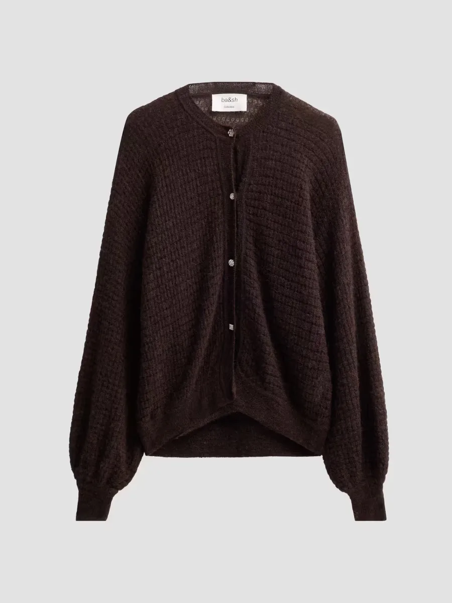 Isolar Pointelle-Knit Cardigan