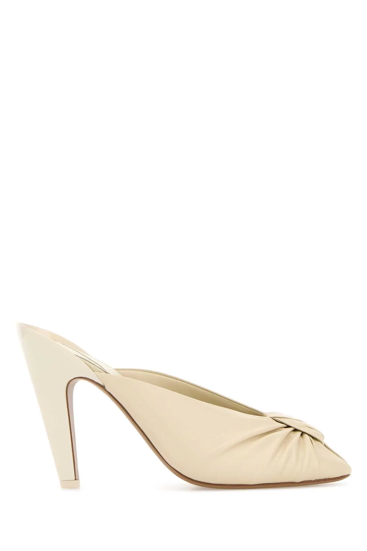 Ivory Leather Suzie Mules