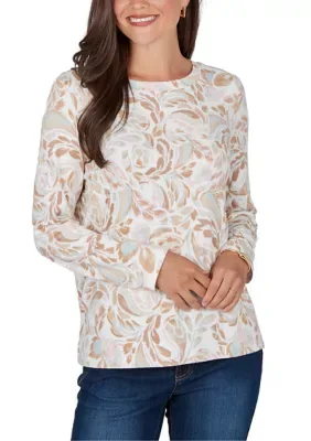 Ballet Neck Printed Top
