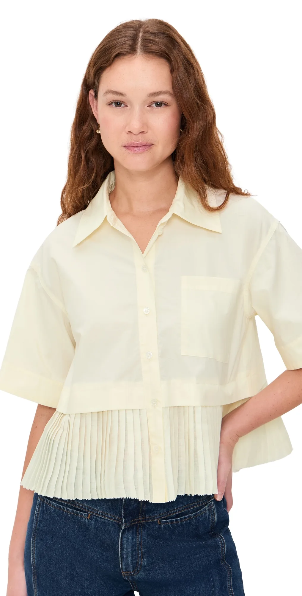 Solene Solid Combo Shirt by Sea