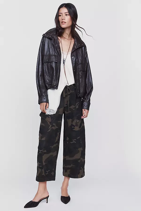Ridley 100% Cotton Mid-Rise Gaucho Pants