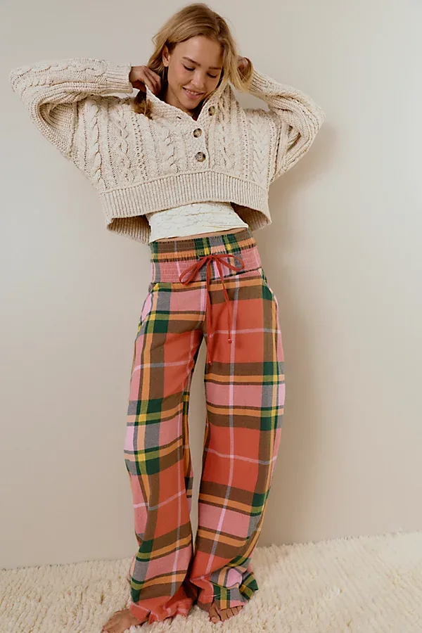 Late Checkout Flannel Barrel PJ Pants