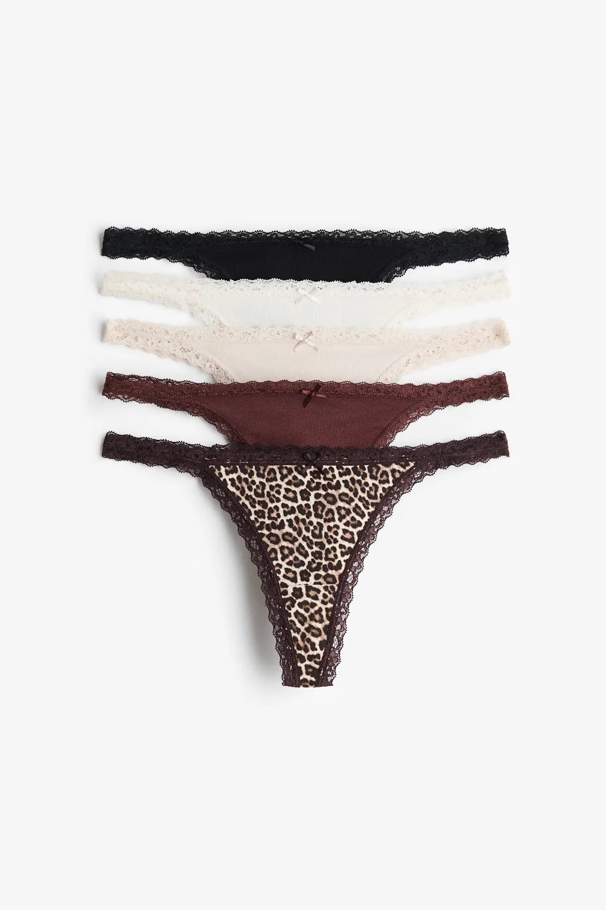 5-Pack Cotton Tanga Thong Briefs