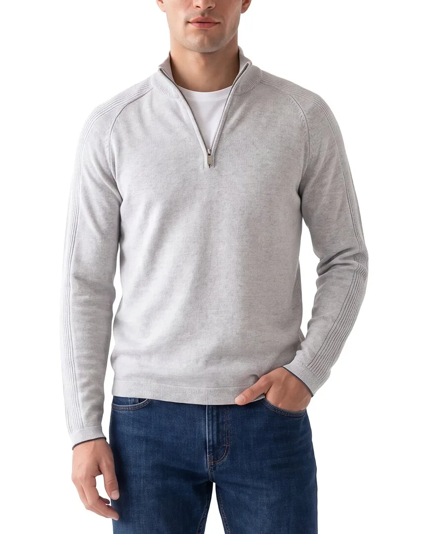 100% Cashmere Mock Neck 1/4-Zip 100% Cashmere Sweater