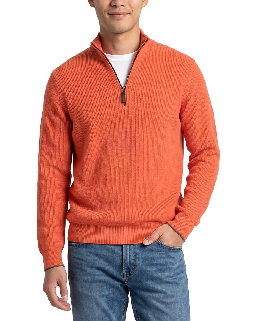 100% Cashmere Mock Neck 1/4-Zip 100% Cashmere Sweater