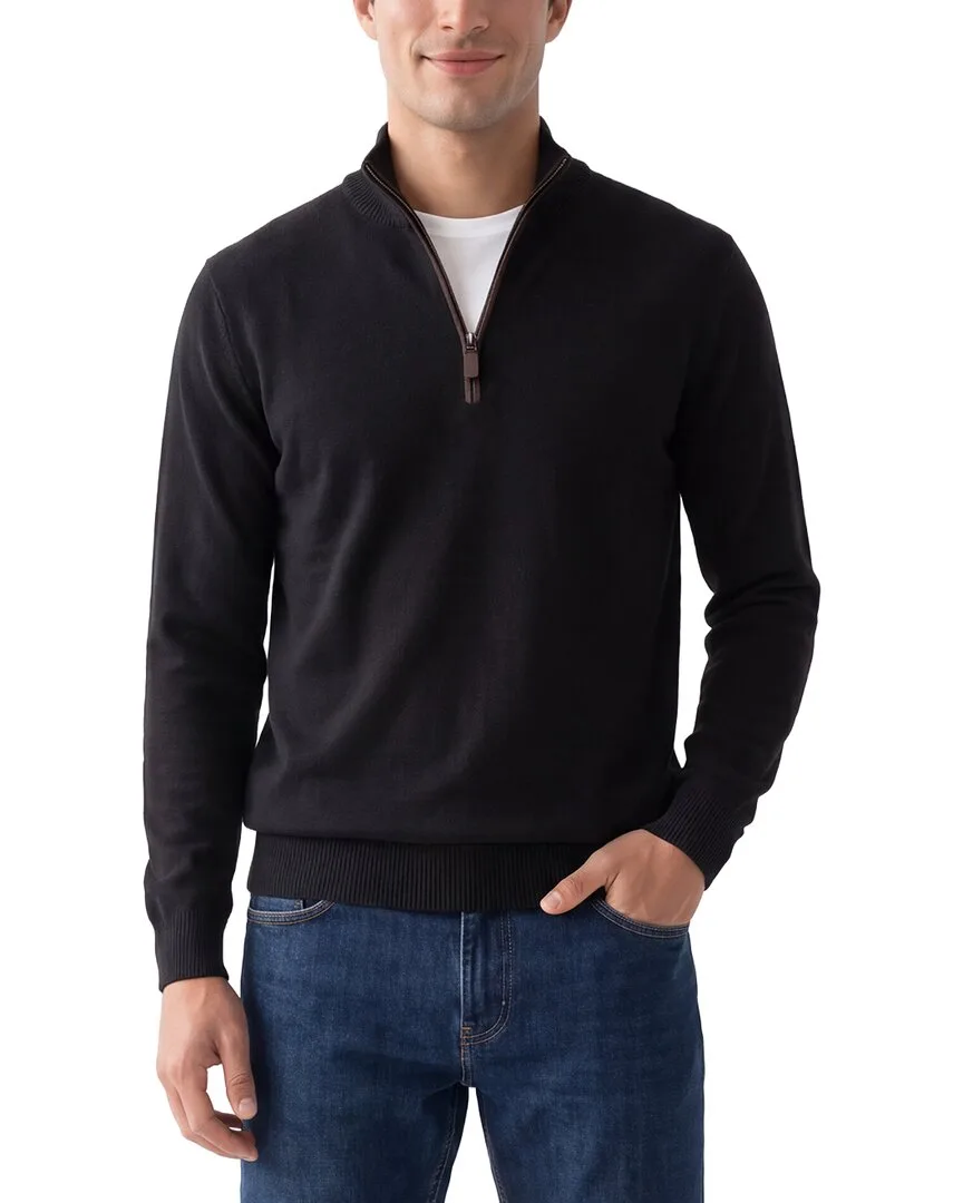 100% Cashmere Mock Neck 1/4-Zip 100% Cashmere Sweater
