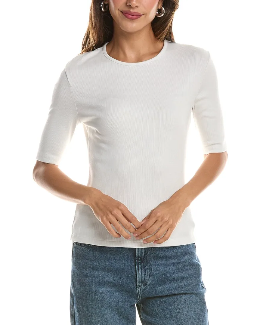 Rib Elbow Sleeve Top