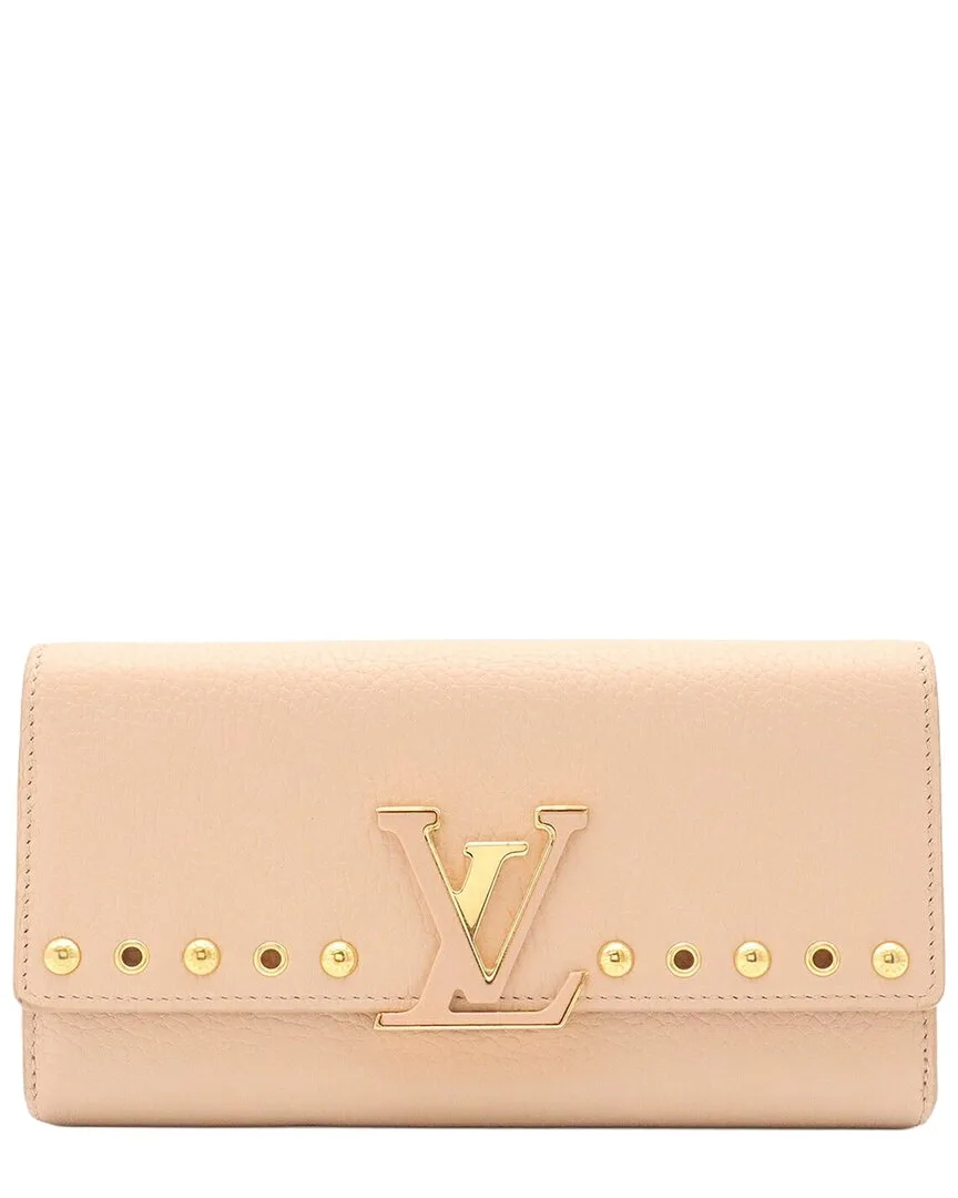 Pink Leather Portefeuille Capucines Long Wallet (authentic Pre-Loved)
