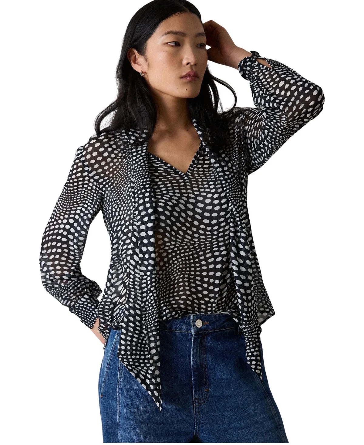 Shadow Floral Viscose Blouse by Whistles