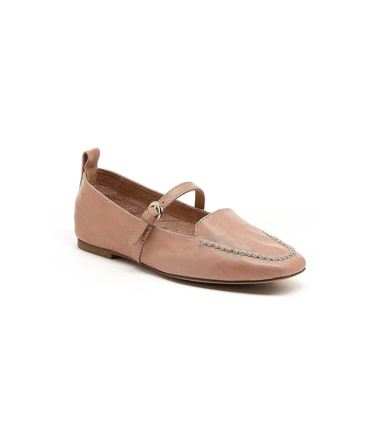 Ferry Square-Toe Leather Mary Jane Flats by Kelsi Dagger