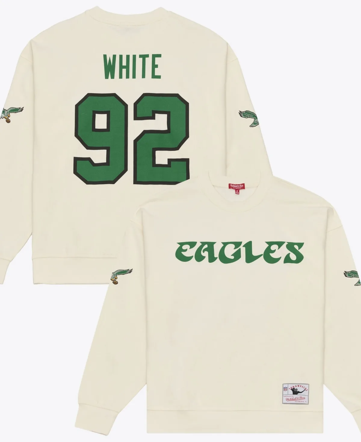 Reggie White Philadelphia Eagles Name & Number Sweatshirt by Mitchell & Ness