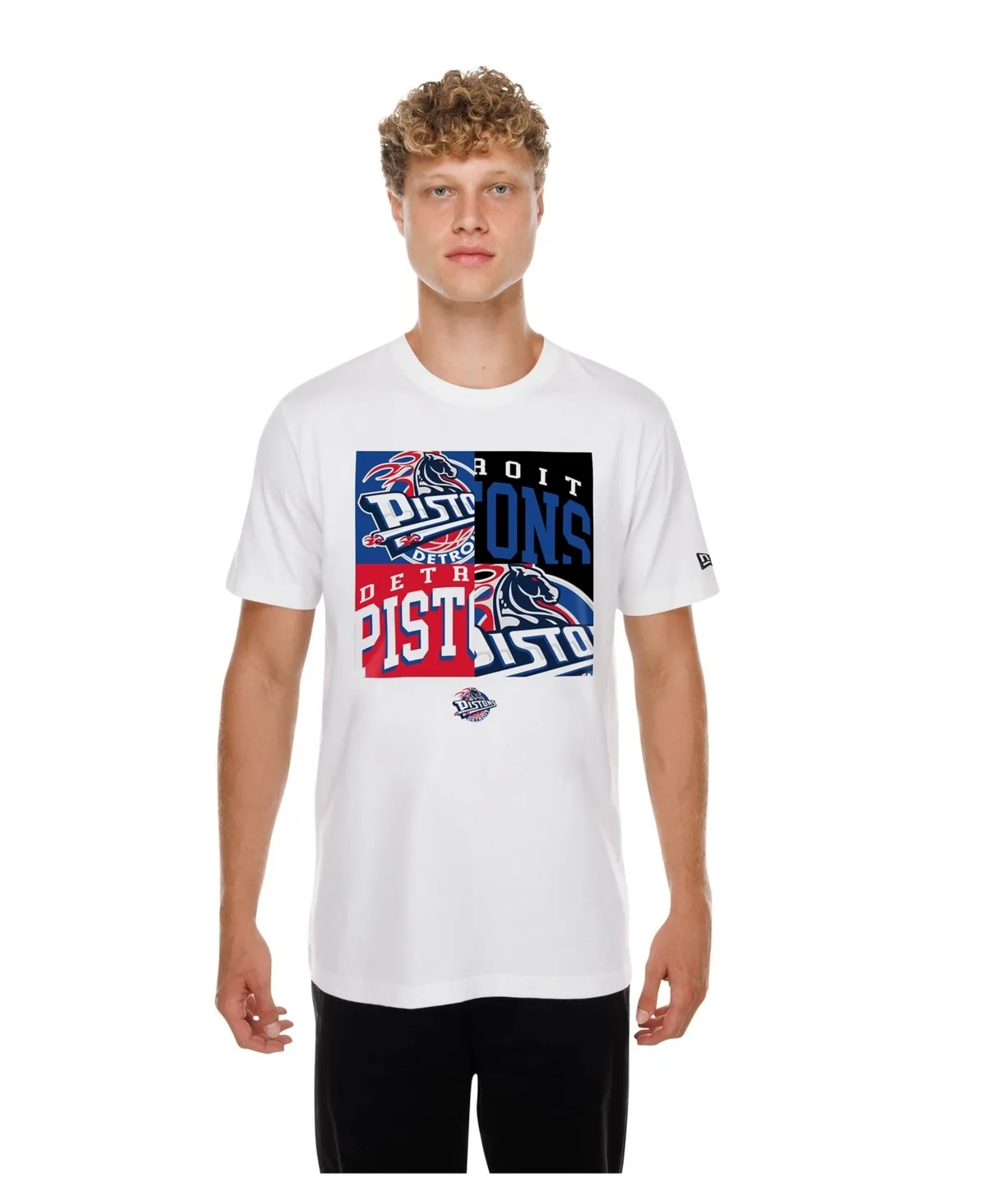 Detroit Pistons Block Logo T-Shirt by New Era