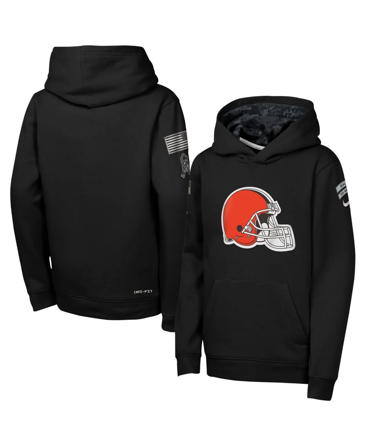 Cleveland Browns 2026 Salute to Service Club Fleece Pullover Hoodie by Nike