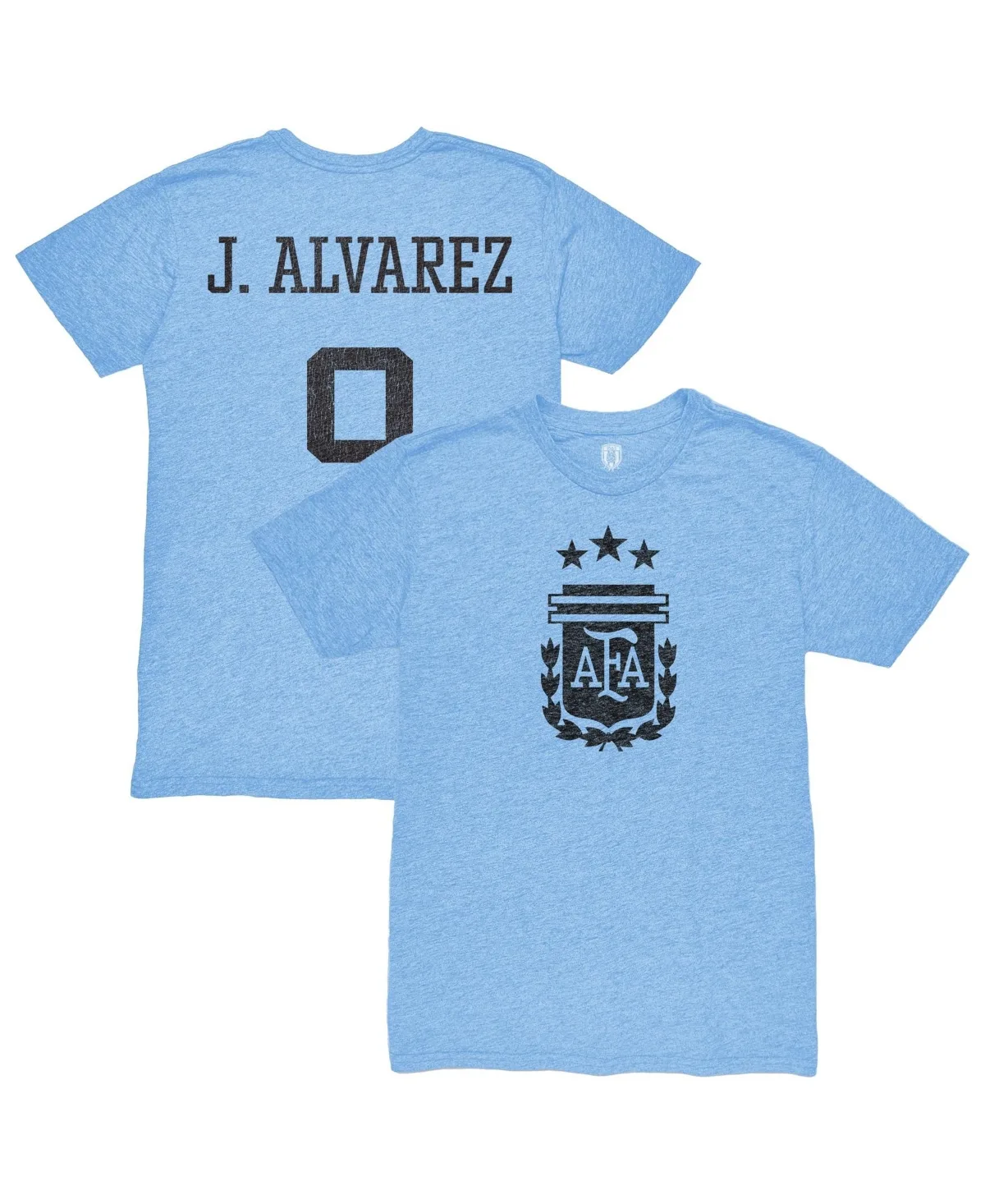 Julian Alvarez Argentina National Team Player Retro Tri-Blend T-Shirt by 1863fc