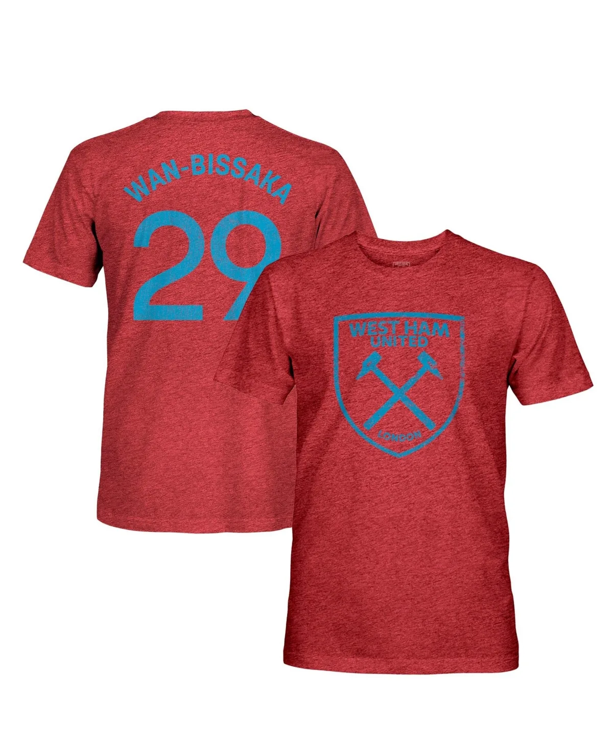 Aaron Wan-Bissaka West Ham United Retro Player Name & Number Tri-Blend T-Shirt by 1863fc