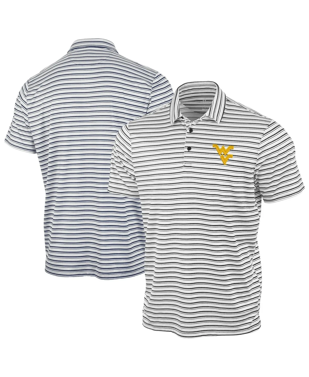 West Virginia Mountaineers Space Stripe Polo Shirt by Antigua