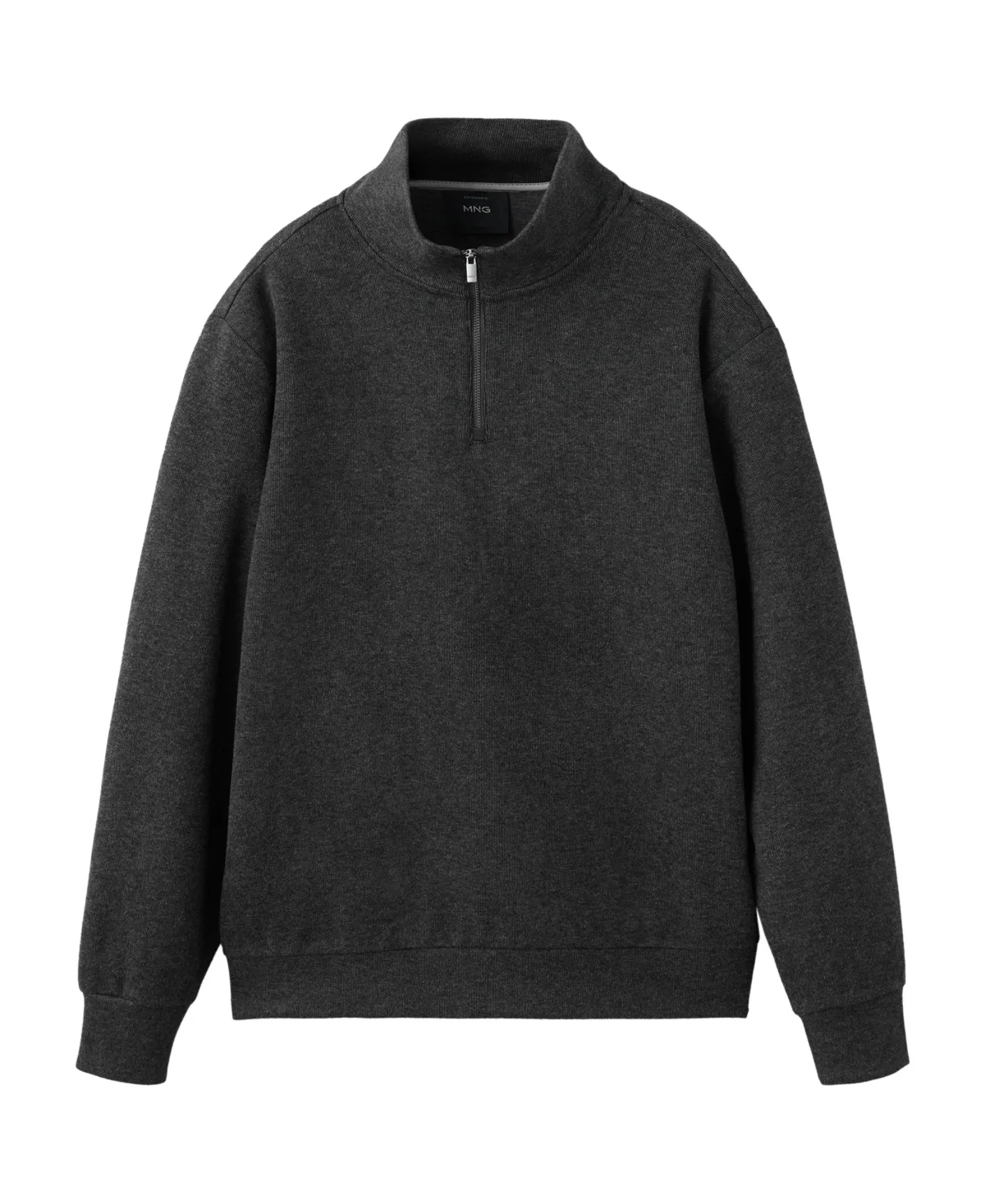 Pomz Quarter-Zip Polo-Collar Sweatshirt by Mango