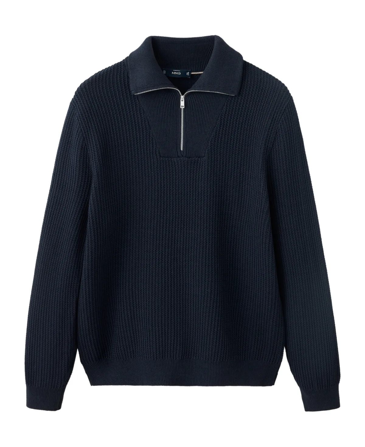 Jersey Bilbop Quarter-Zip Polo-Neck Sweater by Mango