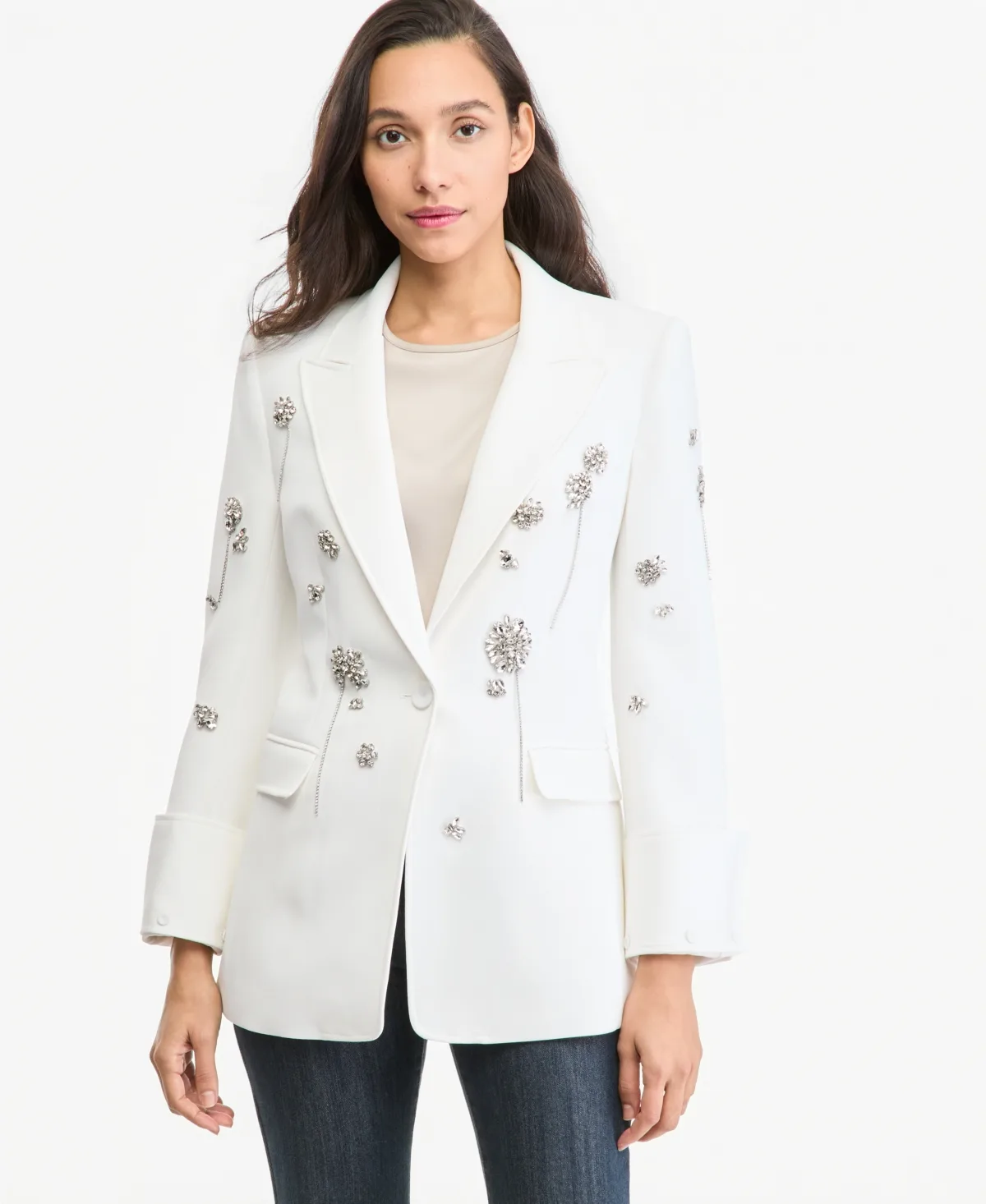 Micah Embellished Single-Button Jacket by Kobi Halperin