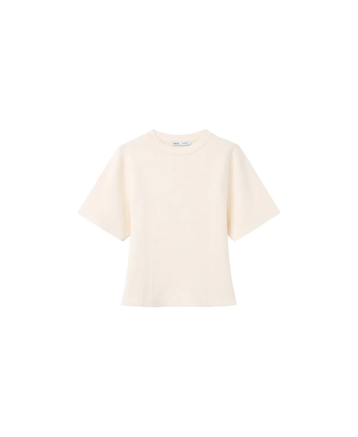Fine-Knit Lightweight Crewneck Short-Sleeve Sweater by Mango