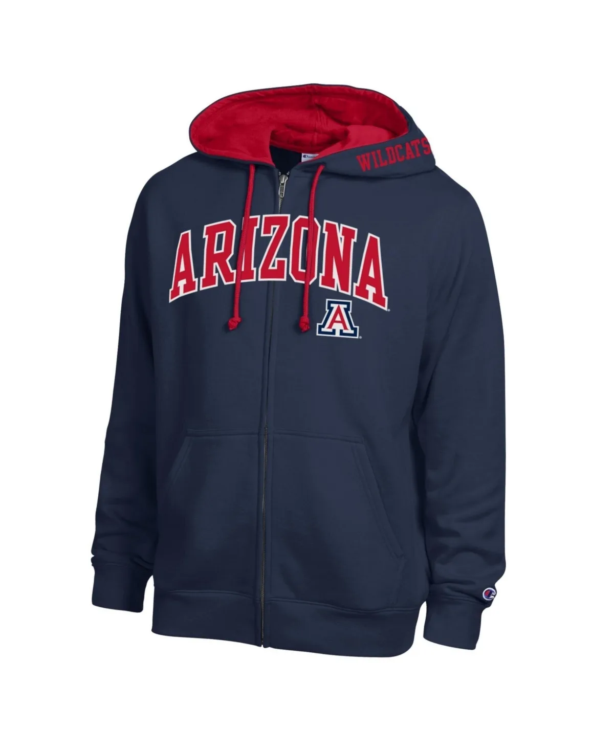Arizona Wildcats Arch Logo Full-Zip Fleece Hoodie by Champion