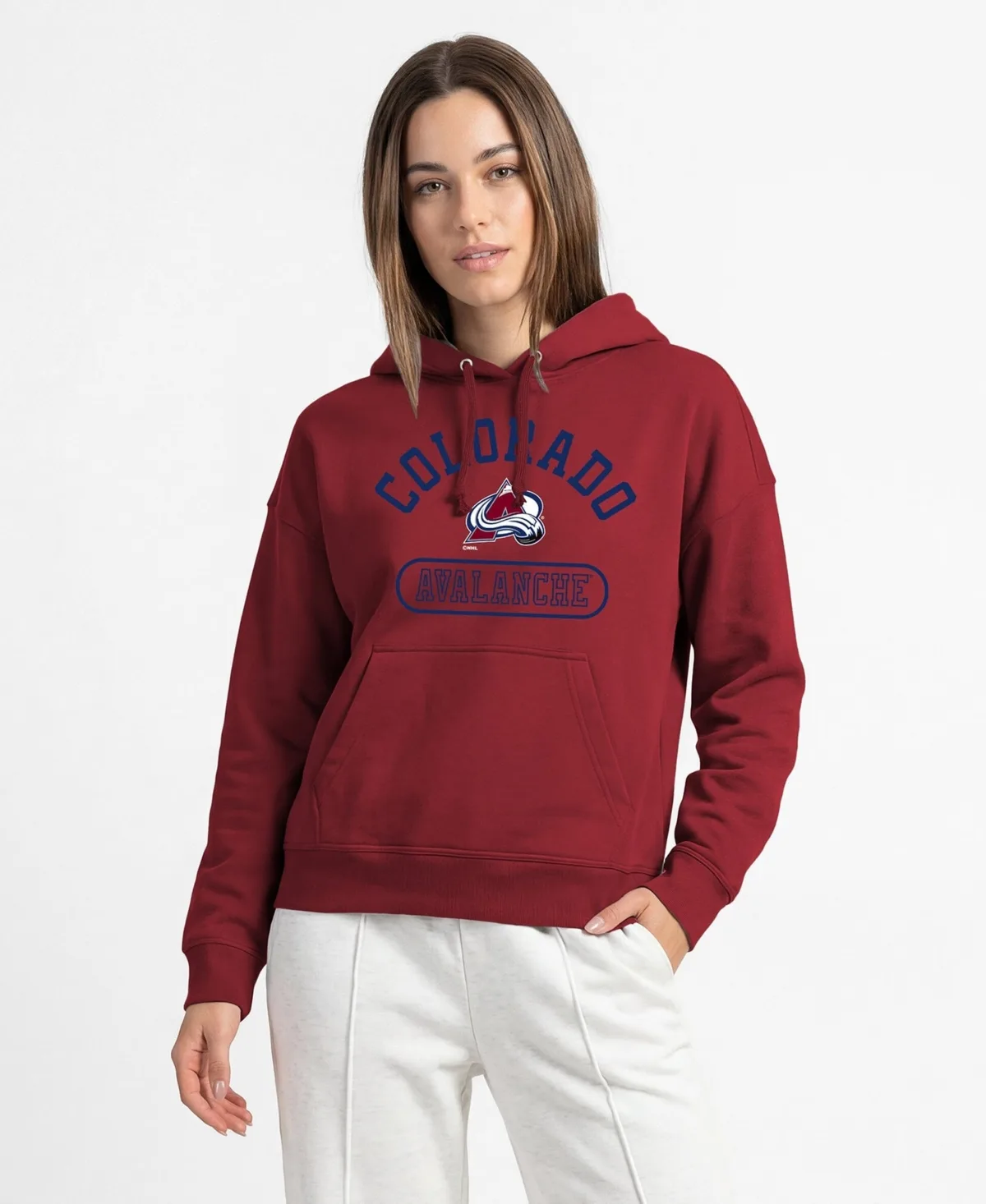 Colorado Avalanche Arched Pill Box Hoodie by Champion