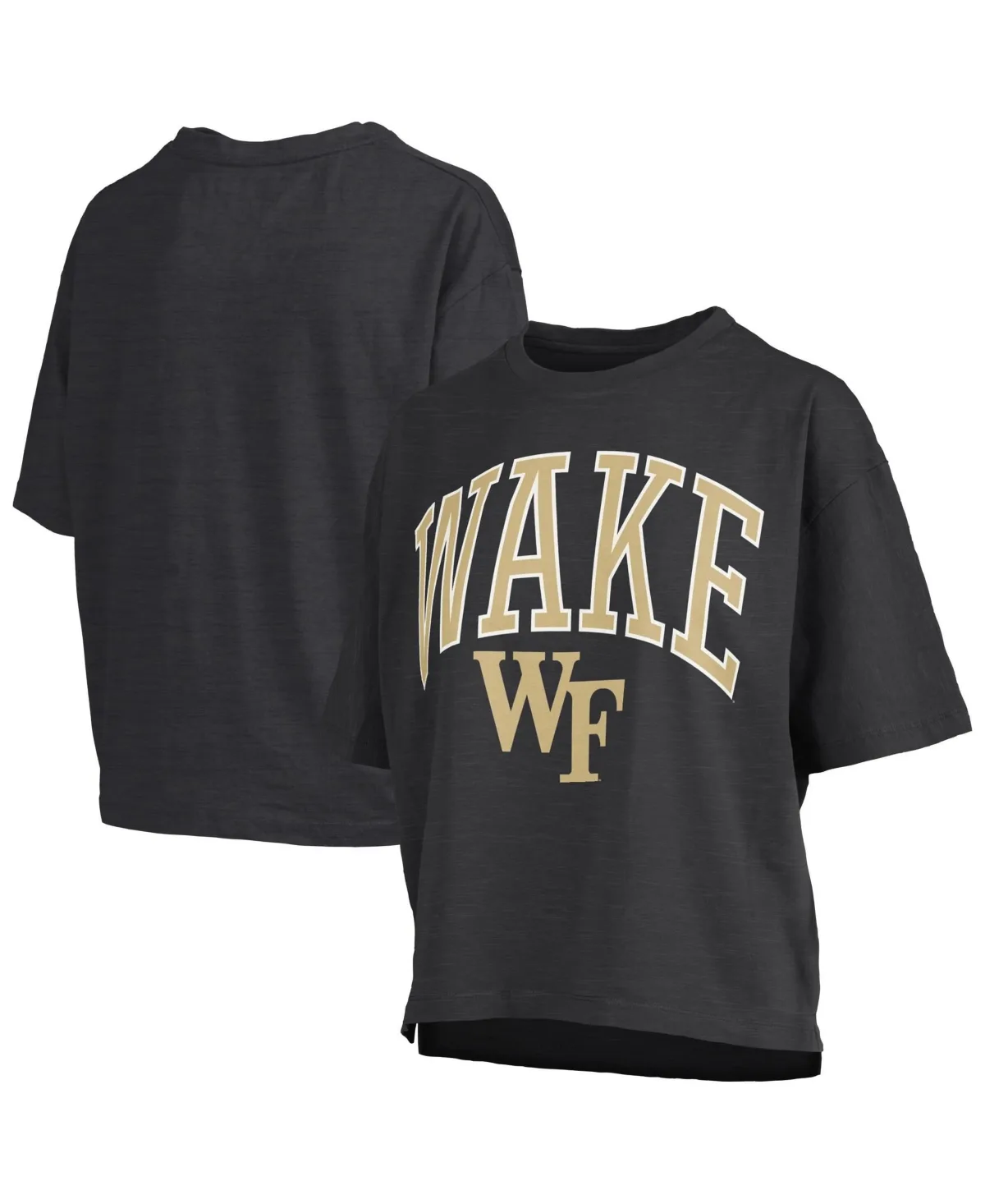 Wake Forest Demon Deacons Oversized Nelson Arch Over Logo Slub T-Shirt by Pressbox