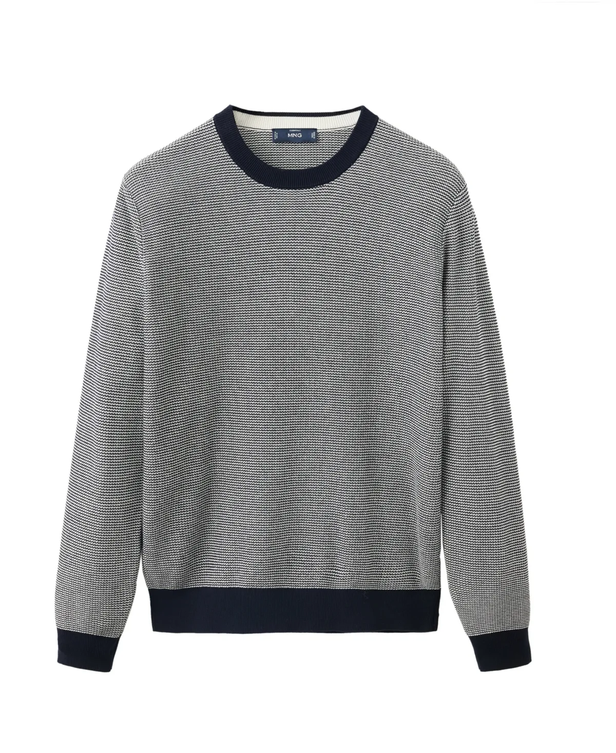 Jersey Mapu-I Crewneck Long-Sleeve Contrasting Collar Pullover by Mango