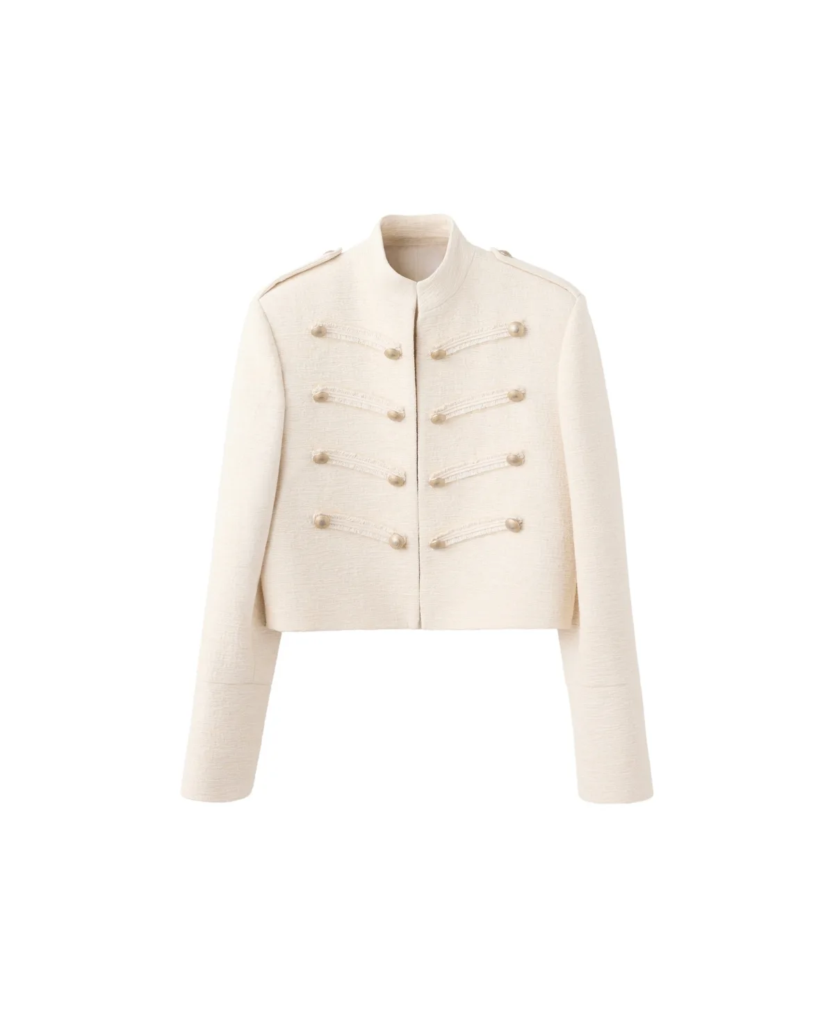 Jewel Buttons Cropped Tweed Jacket by Mango