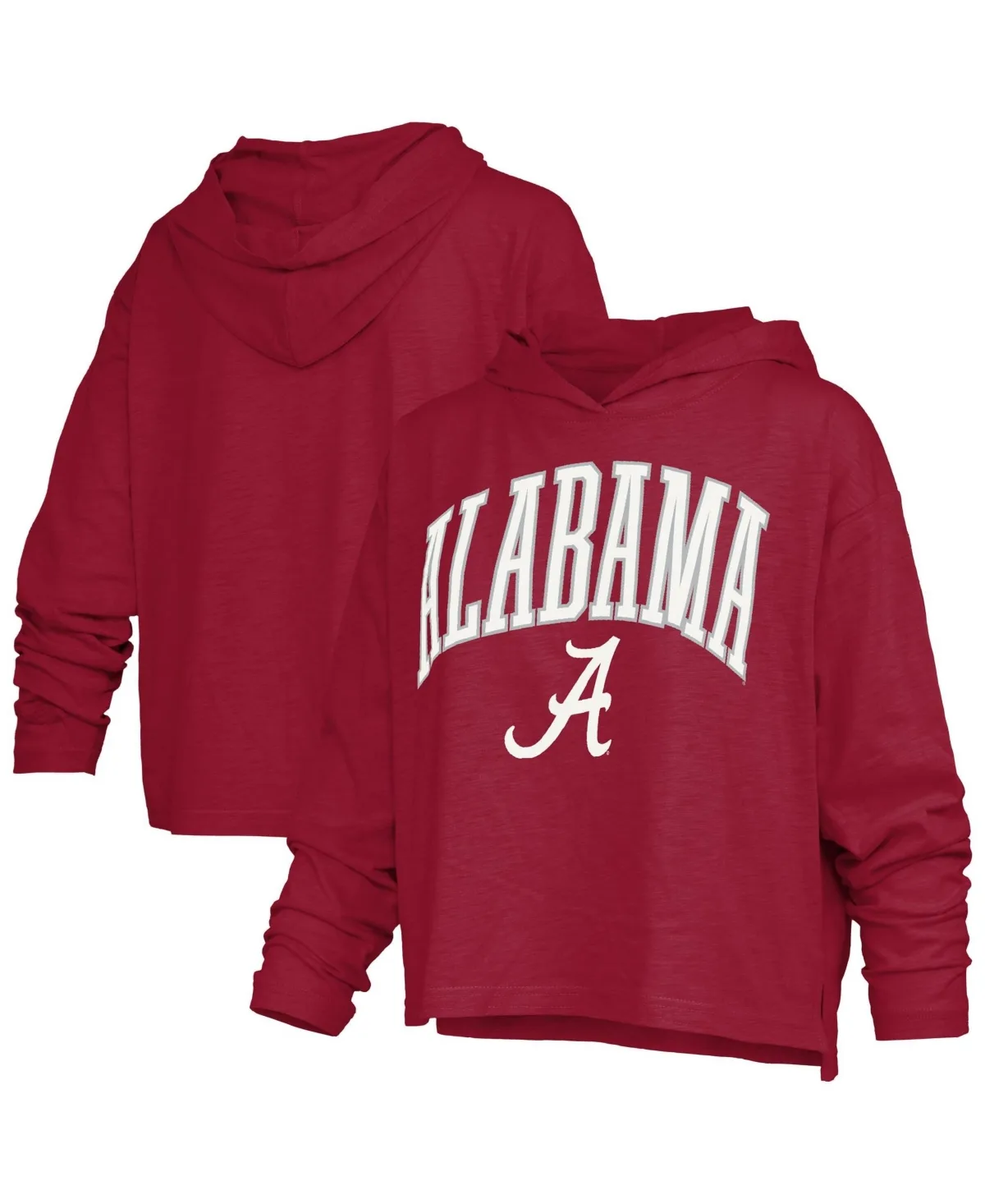 Alabama Crimson Tide Nelson Arch Over Logo Long-Sleeve Hooded Slub T-Shirt by Pressbox