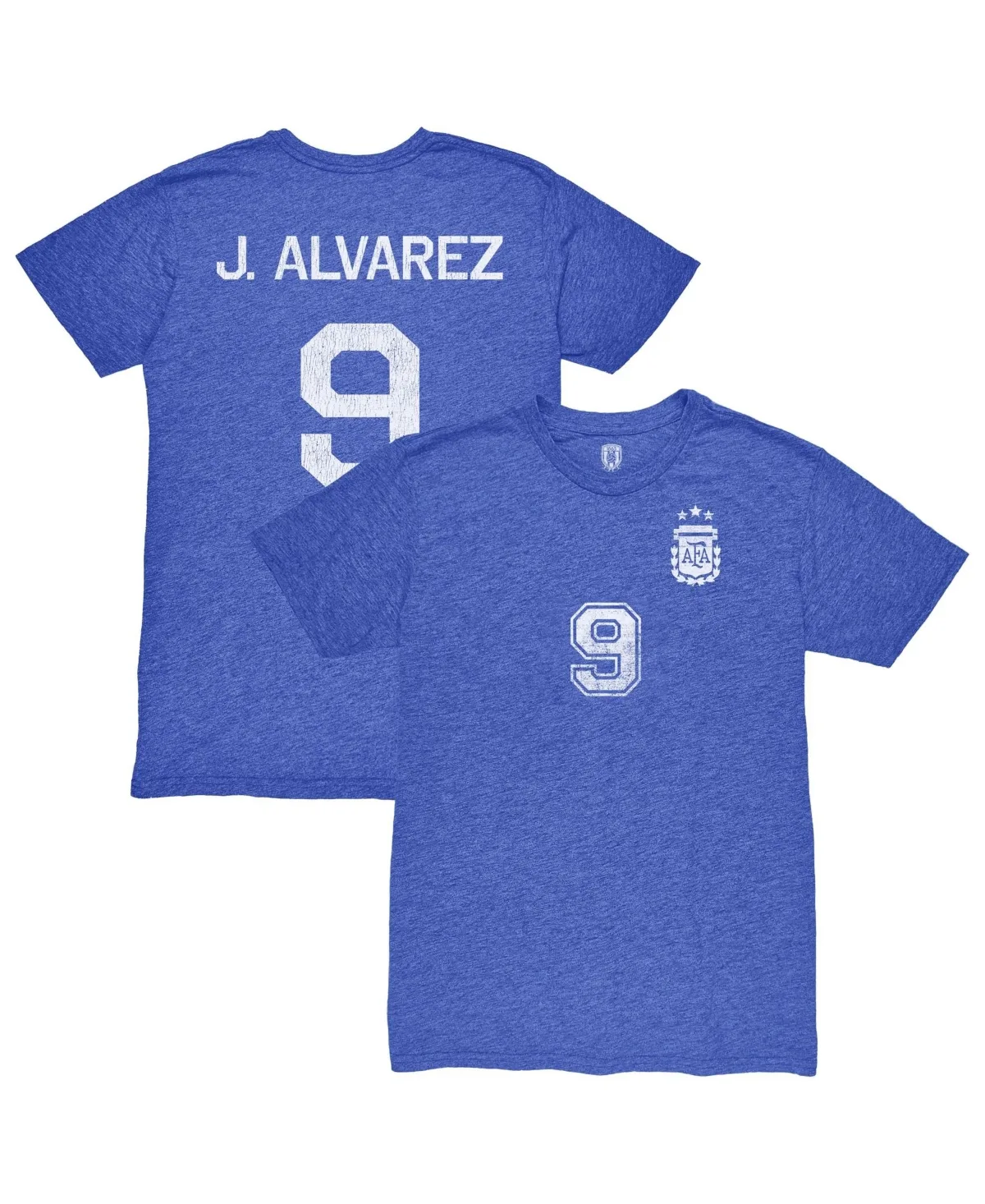 Julian Alvarez Argentina National Team Retro Name & Number Tri-Blend T-Shirt by 1863fc