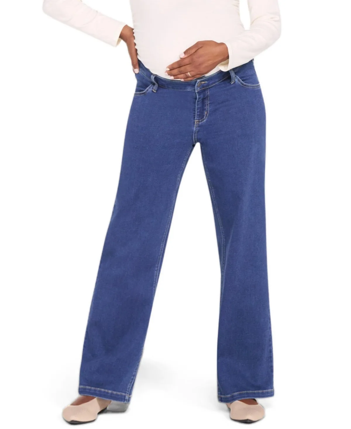 Under the Belly Knit Denim Pants by Motherhood Maternity