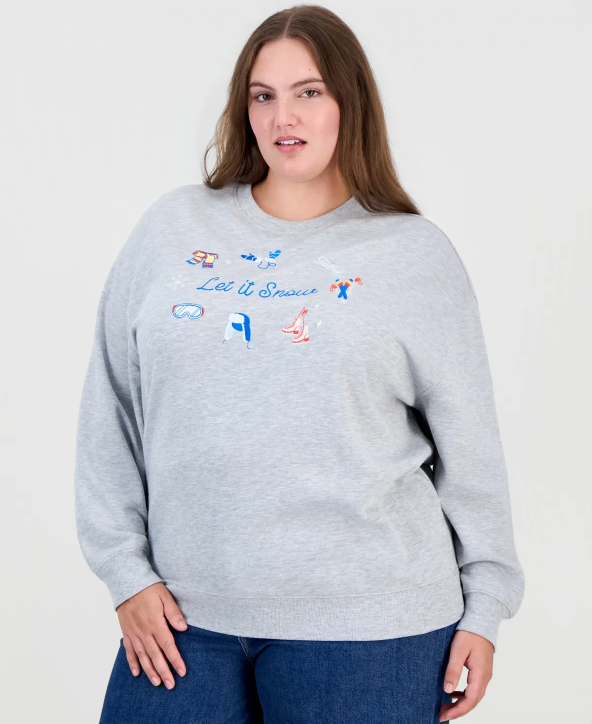 Let It Snow Graphic Crewneck Sweatshirt by Rebellious One