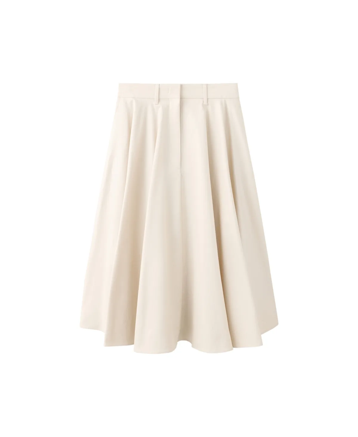 High-Waisted A-Line Midi Skirt by Mango