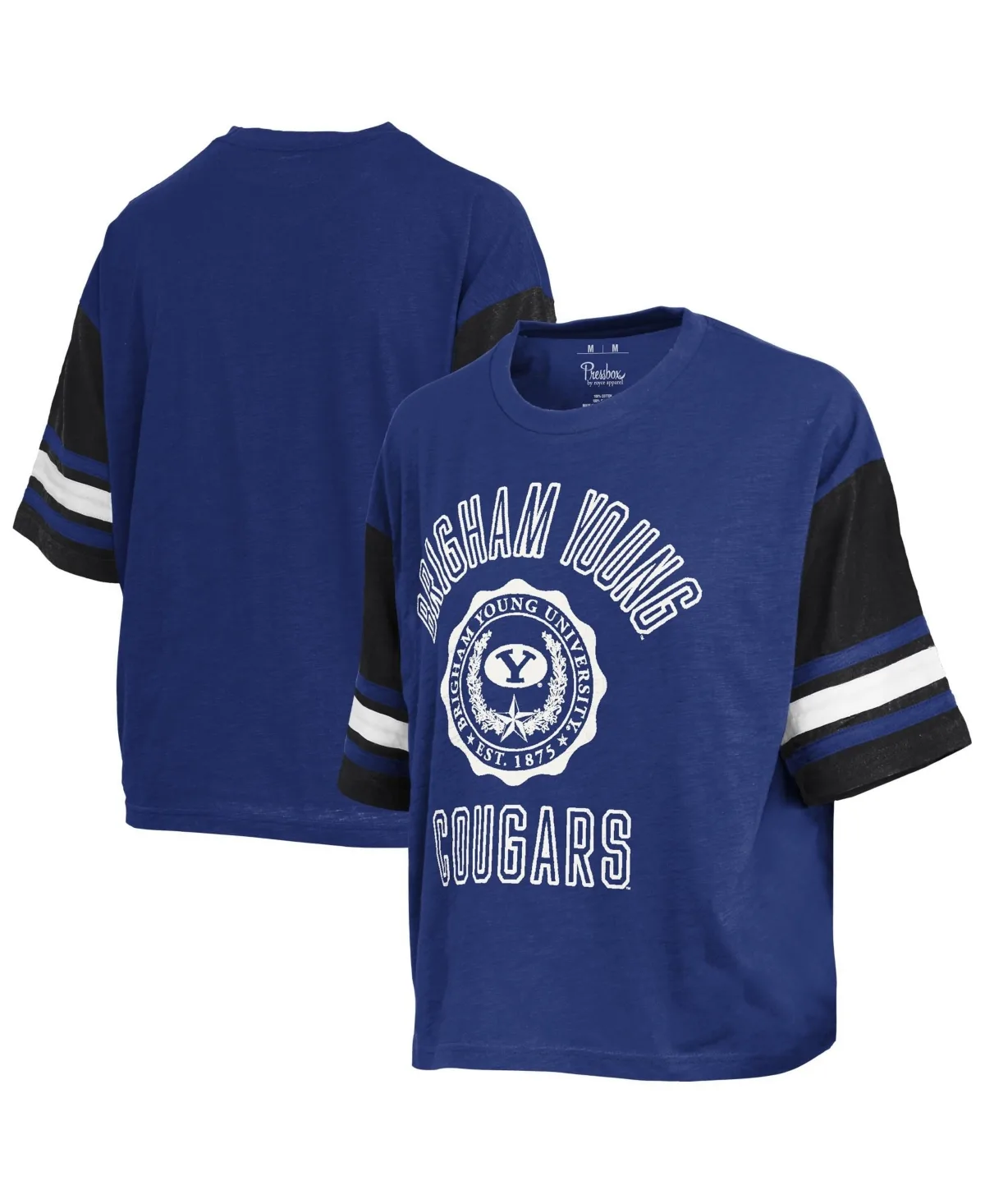 Byu Cougars Sunday Color Block Seal Slub T-Shirt by Pressbox