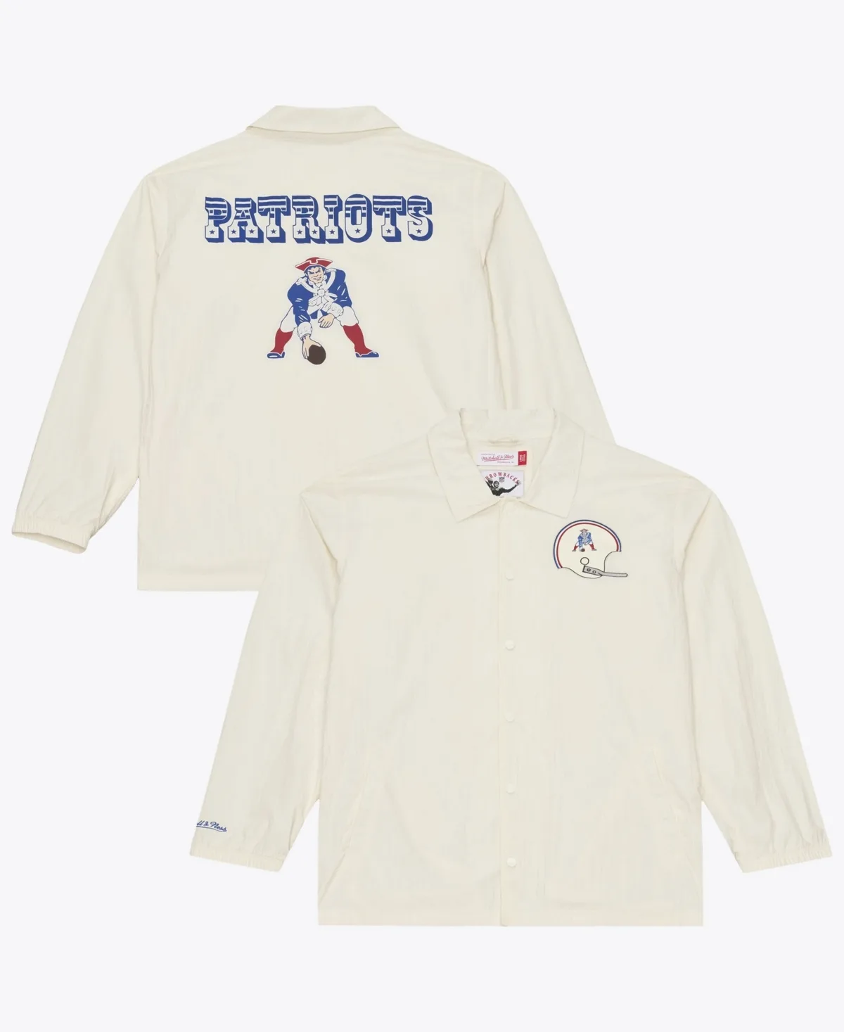 New England Patriots Retro Roots Full-Snap Coaches Jacket by Mitchell & Ness