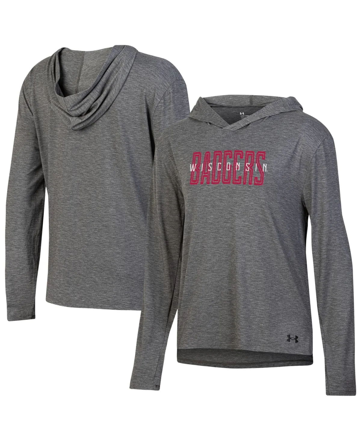 Wisconsin Badgers Breezy Long-Sleeve Hooded T-Shirt by Under Armour