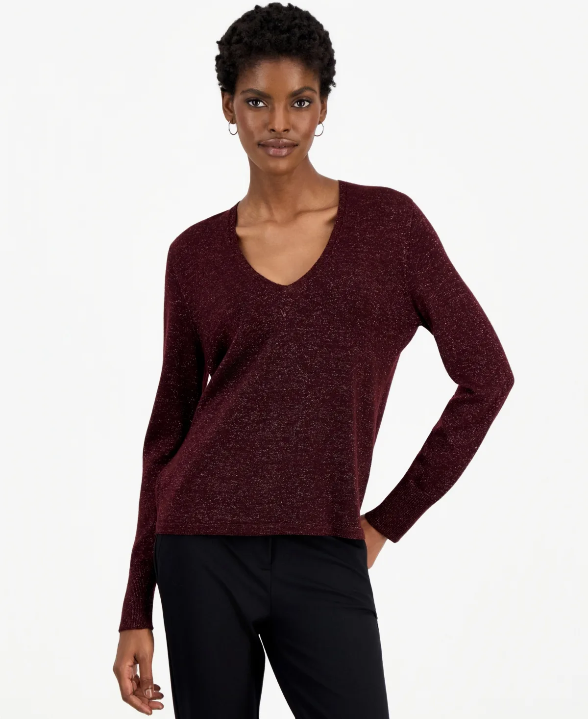 Vinny V-Neck Lightweight Loose Sweater by Kobi Halperin