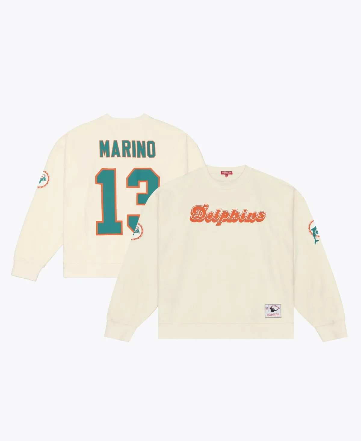 Dan Marino Miami Dolphins Name & Number Sweatshirt by Mitchell & Ness
