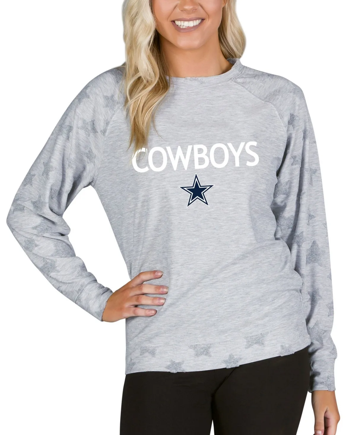 Dallas Cowboys Medal Jacquard Terry Long-Sleeve Top by Concepts Sport