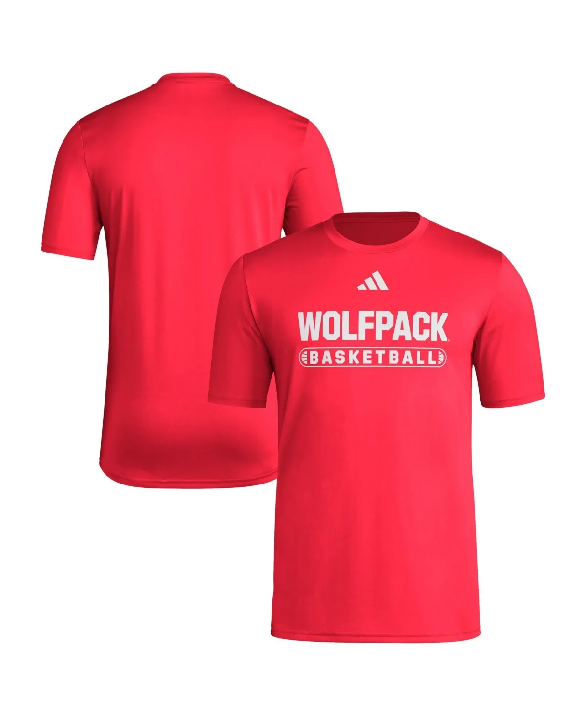 NC State Wolfpack Locker On-Court Basketball Pre-Game T-Shirt by adidas