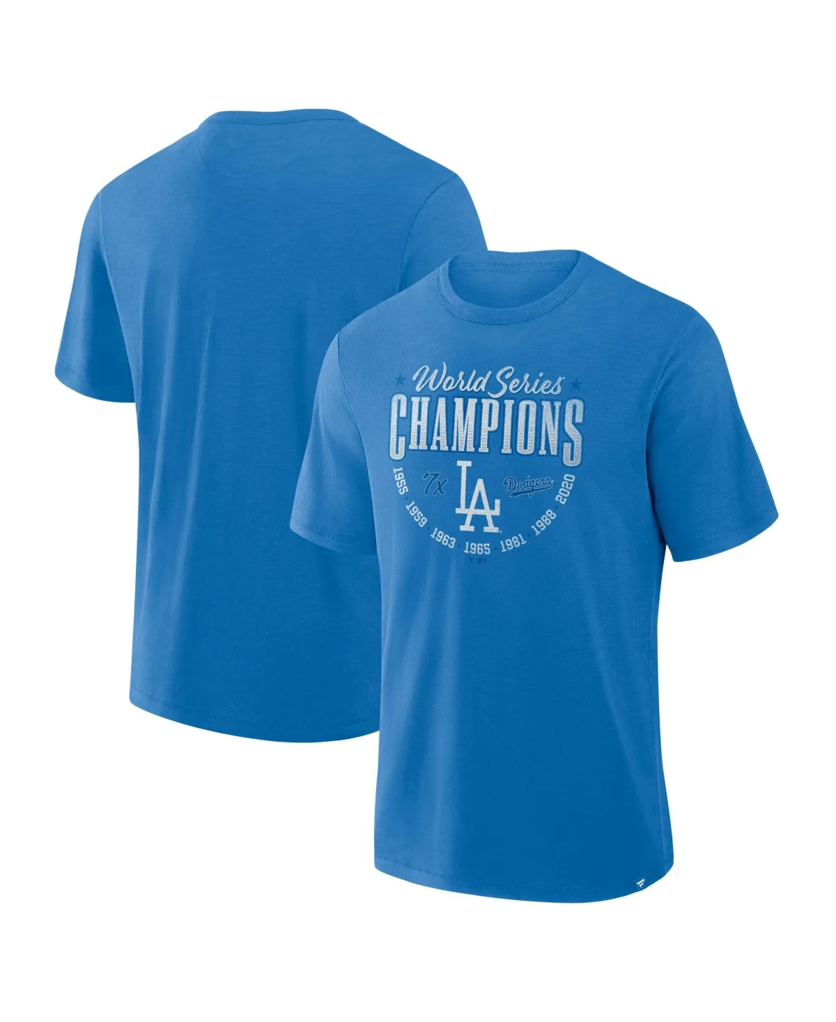 Los Angeles Dodgers 7x World Series Champions Slub T-Shirt by Fanatics