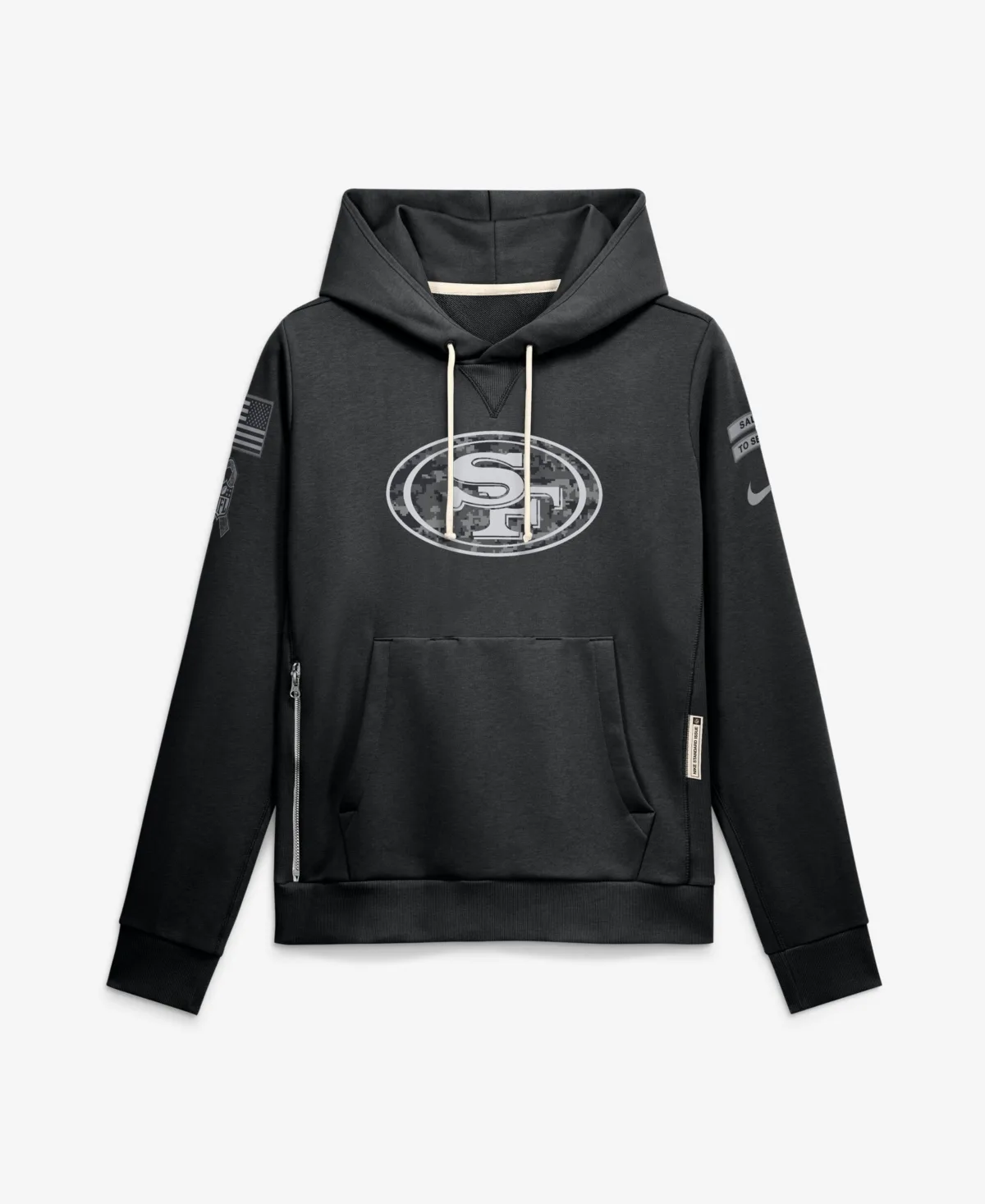 San Francisco 49ers 2026 Salute to Service Sideline Dri-Fit Pullover Hoodie by Nike